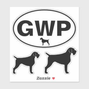 GWPのドイツのWirehairedポインターのビニールのステッカーセット シール