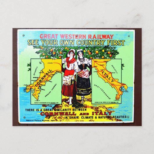 GWRは自分の国の最初の広告を参照 ポストカード (正面)