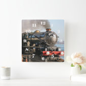 GWRキングクラス6024キングエドワードI – すべての番号 スクエア壁時計 (ホーム)