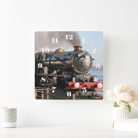 GWRキングクラス6024キングエドワードI – すべての番号 スクエア壁時計 (ホーム)