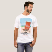 Gwynedd Wales海辺のポスター、Llanbedrogビーチ Tシャツ (正面フル)