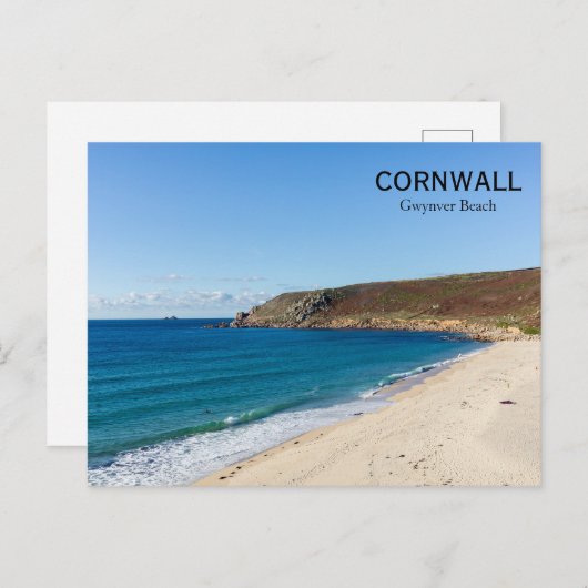 Gwynver Beach Cornwall England ポストカード (正面/裏面)