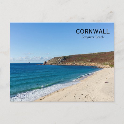 Gwynver Beach Cornwall England  ポストカード (正面)