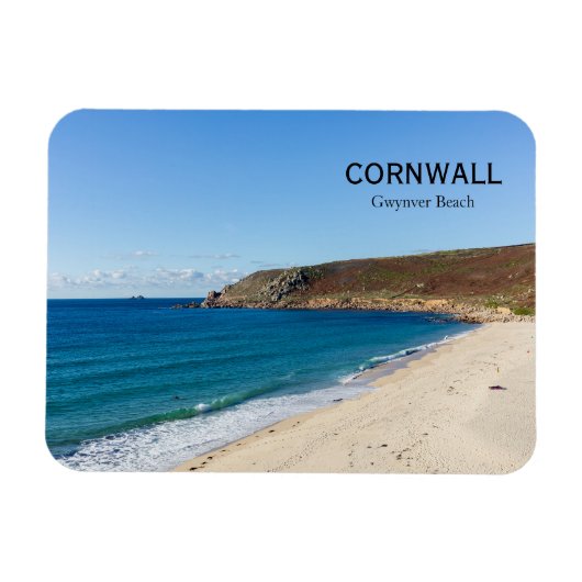 Gwynver Beach Cornwall England  マグネット (横)