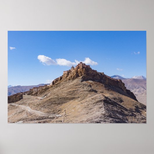 Gyantse Dzong要塞 – チベット ポスター (正面)