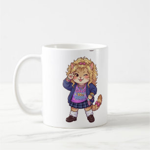 "gyaru" style that was popular in Japan in the 90s コーヒーマグカップ