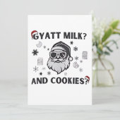 Gyatt ミルクとクッキー おもしろサンタ Gen Alpha 招待状 (スタンド正面)