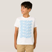 @gyattriceロゴパステルブルーキッズ tシャツ (正面フル)