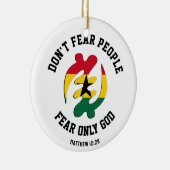 Gye Nyame唯一の神クリスチャンのガーナを恐れる セラミックオーナメント (右)