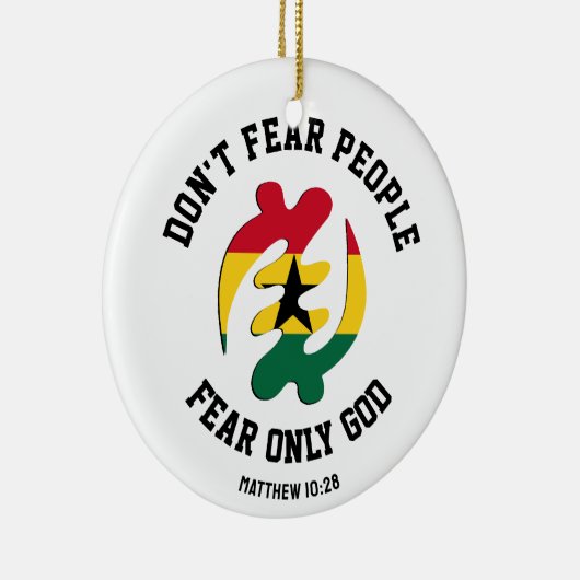 Gye Nyame唯一の神クリスチャンのガーナを恐れる セラミックオーナメント (右)