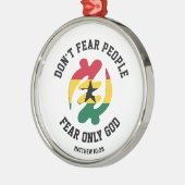 Gye Nyame唯一の神クリスチャンのガーナを恐れる メタルオーナメント (左)