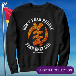 Gye Nyame Adinkra恐怖のみ神クリスチャングリッター スウェットシャツ