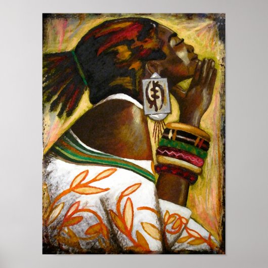 Gye Nyame Adinkra - OmninnerG by Mansa Pryor ポスター (正面)