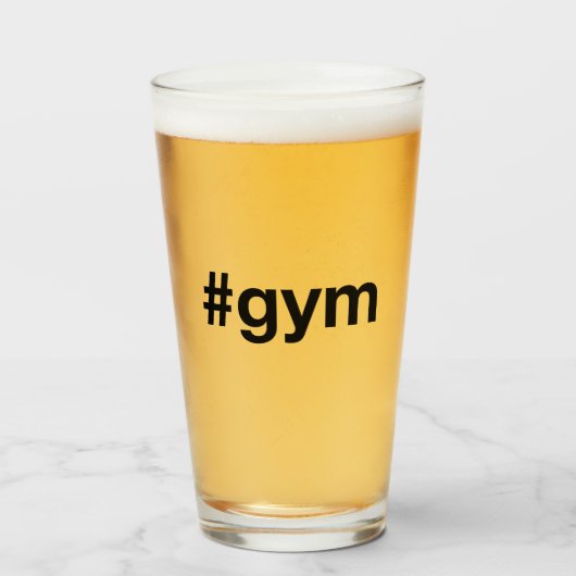 GYMハッシュタグ タンブラーグラス (ドリンク正面)