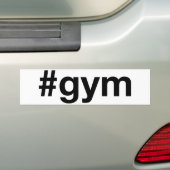 GYMハッシュタグ バンパーステッカー (車上)