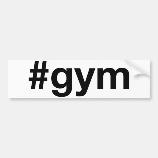 GYMハッシュタグ バンパーステッカー (正面)