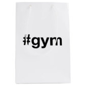 GYMハッシュタグ ミディアムペーパーバッグ (正面)