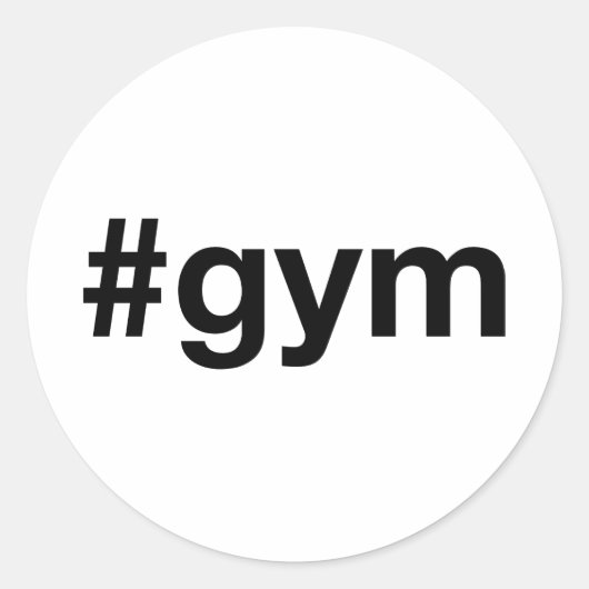 GYMハッシュタグ ラウンドシール (正面)