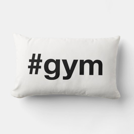 GYMハッシュタグ ランバークッション (正面)