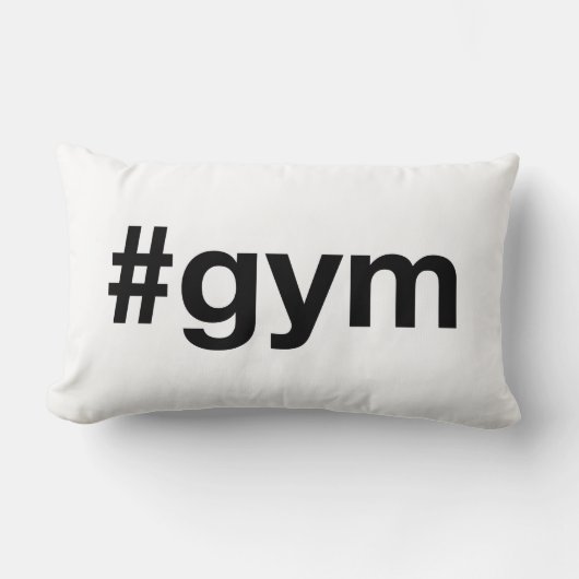 GYMハッシュタグ ランバークッション (正面)