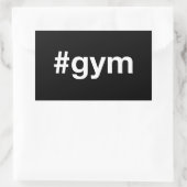 GYMハッシュタグ 長方形シール (バッグ)