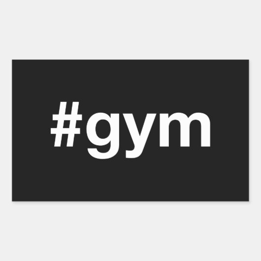 GYMハッシュタグ 長方形シール (正面)