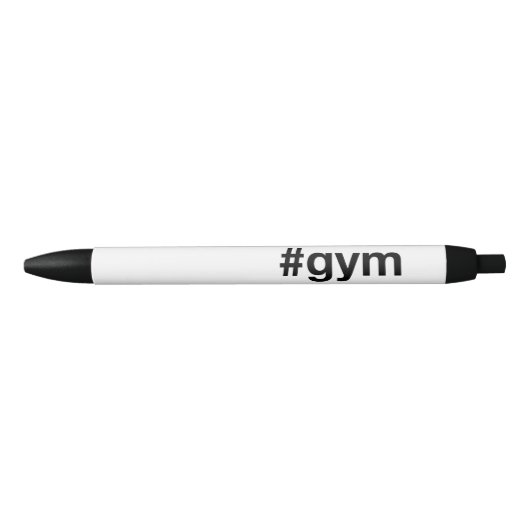 GYMハッシュタグ 黒ボールペン (正面)
