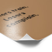 GYMモチベーション引用文とライトブラウンポスター フォトプリント            (角)