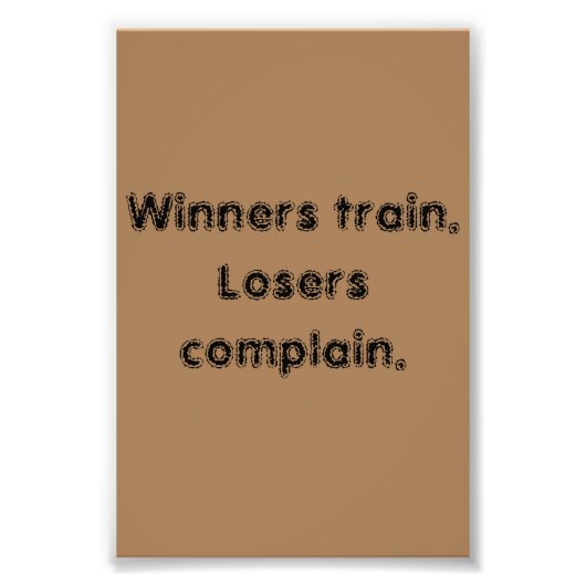 GYMモチベーション引用文とライトブラウンポスター フォトプリント            (正面)