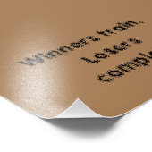 GYMモチベーション引用文とライトブラウンポスター フォトプリント            (角)