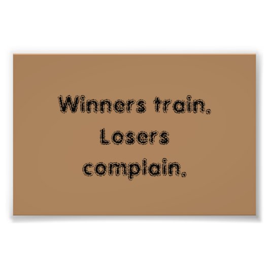 GYMモチベーション引用文とライトブラウンポスター フォトプリント            (正面)