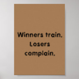 GYMモチベーション引用文とライトブラウンポスター ポスター