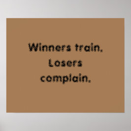 GYMモチベーション引用文とライトブラウンポスター ポスター