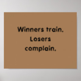 GYMモチベーション引用文とライトブラウンポスター ポスター