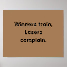 GYMモチベーション引用文とライトブラウンポスター ポスター