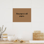 GYMモチベーション引用文とライトブラウンポスター ポスター (キッチン)