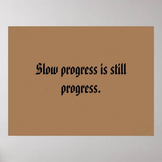 GYMモチベーション引用文とライトブラウンポスター ポスター (正面)