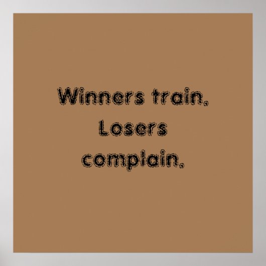 GYMモチベーション引用文とライトブラウンポスター ポスター (正面)