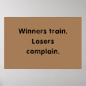 GYMモチベーション引用文とライトブラウンポスター ポスター (正面)