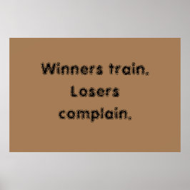 GYMモチベーション引用文とライトブラウンポスター ポスター