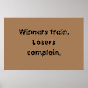 GYMモチベーション引用文とライトブラウンポスター ポスター