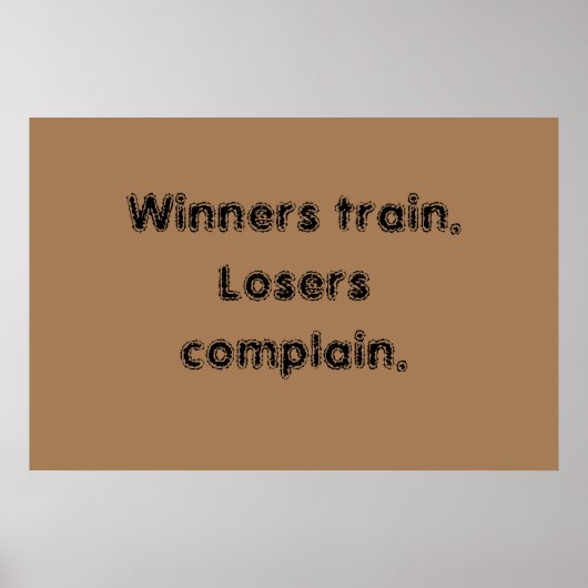 GYMモチベーション引用文とライトブラウンポスター ポスター (正面)