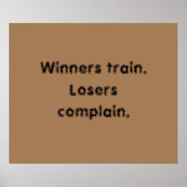 GYMモチベーション引用文とライトブラウンポスター ポスター