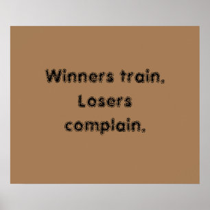 GYMモチベーション引用文とライトブラウンポスター ポスター