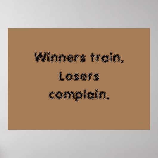 GYMモチベーション引用文とライトブラウンポスター ポスター (正面)