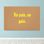 GYMモチベーション引用文とライトブラウン キャンバスプリント (インサイチュ (ウッドフロア))