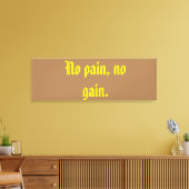 GYMモチベーション引用文とライトブラウン キャンバスプリント (インサイチュ (リビング))