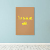 GYMモチベーション引用文とライトブラウン キャンバスプリント (インサイチュ (ウッドフロア))