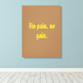 GYMモチベーション引用文とライトブラウン キャンバスプリント (インサイチュ (ウッドフロア))