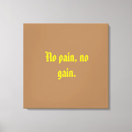 GYMモチベーション引用文とライトブラウン キャンバスプリント